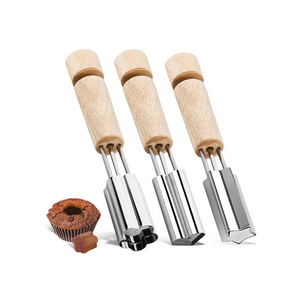3-teiliges Cupcake-Ausstecher-Backwerkzeug aus Edelstahl