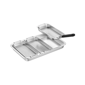 G.a HOMEFAVOR Grillkorb Set, Edelstahl Gemüse, Fleisch Grillschale/Grill Gemüsekorb BBQ Grill-Zubehör für Fisch