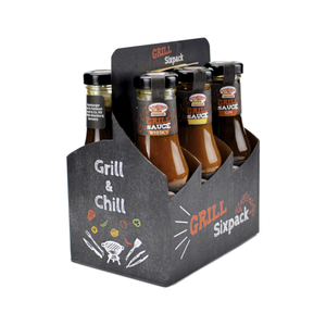 Grill Sixpack, Grillsaucen Geschenkset mit sechs herrlich leckeren Grillsoßen