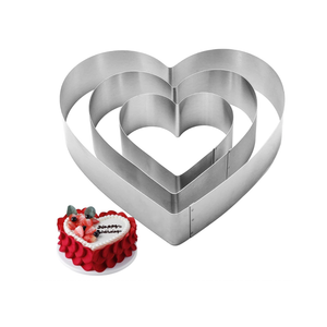 Herzbackform, 3-teiliges Set Herz-Tortenring