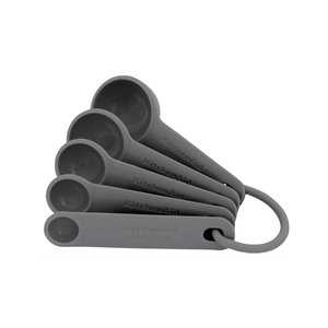 KitchenAid 5pc Messlöffel Set - Holzkohle Grau