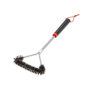 Weber Three-Sided Grill Brush Dreiseitige Grillbürste, 46 cm, Schwarz/Silber, 6278