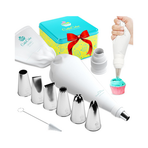 CukkiCakes Spritzbeutel Mit Tüllen Profi Set (9 Stück)