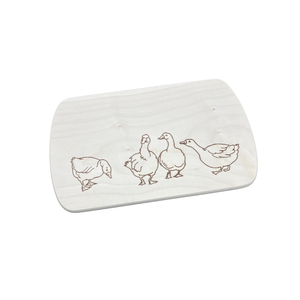 Die Holzwarenfabrik Brettchen mit Gänse Einbrand (24 cm) Gesamtansicht