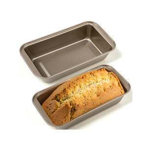 2er Pack echteckig Brotbackform - Edelstahl Kastenform Kuchen mit Antihaftbeschichtet