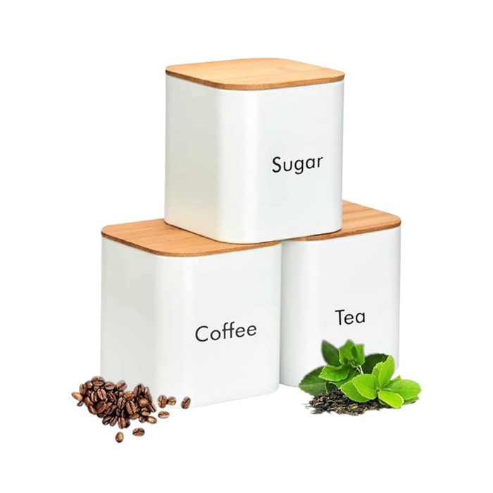 3-teiliges Küchendosen-Set, Kaffee-Tee-Zucker-Aufbewahrungsdose Mit Deckel