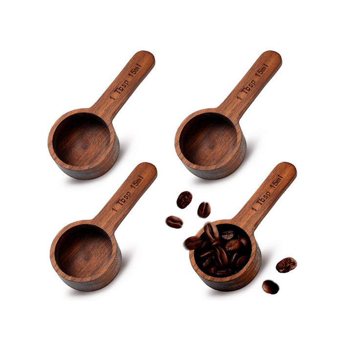 4 Stück Kaffeelöffel Holz Kaffee Schaufel