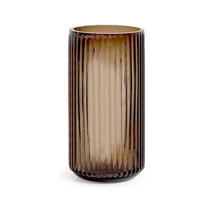 Aoderun Glas Blume Vase 7.5 Zoll gerippte Vase