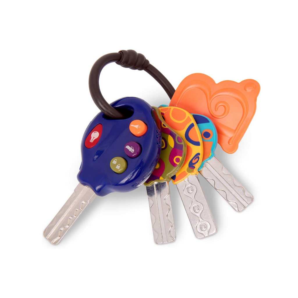 B. toys Luckeys Spielzeugschlüssel Blau für Kinder und Babys – Autoschlüssel Spielzeug mit Licht und Geräuschen Baby Spielzeug ab 10 Monaten