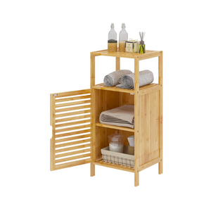Bambus Beistellregal Badschrank Badezimmerschrank 