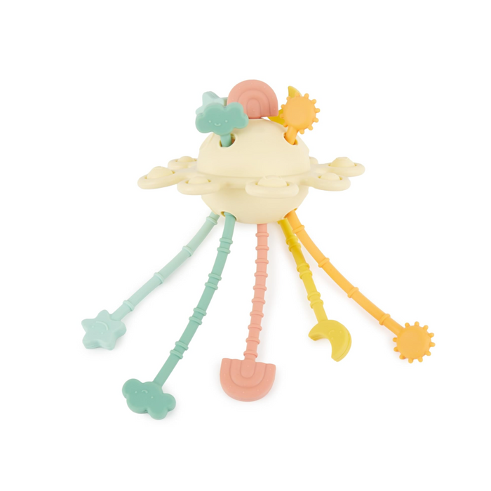 Bieco SILIKON ACTIVITY PLANET BANANA | Montessori Spielzeug Baby 1 Jahr | Ufo Spielzeug Baby Motorikspielzeug