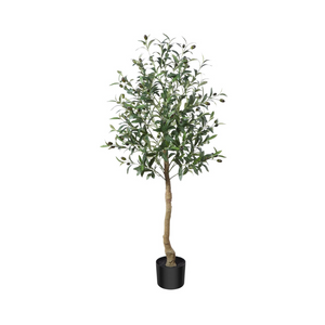 CROSOFMI Künstliche Olivenbaum Pflanzen 120cm Fake Tropische Plastik Pflanze