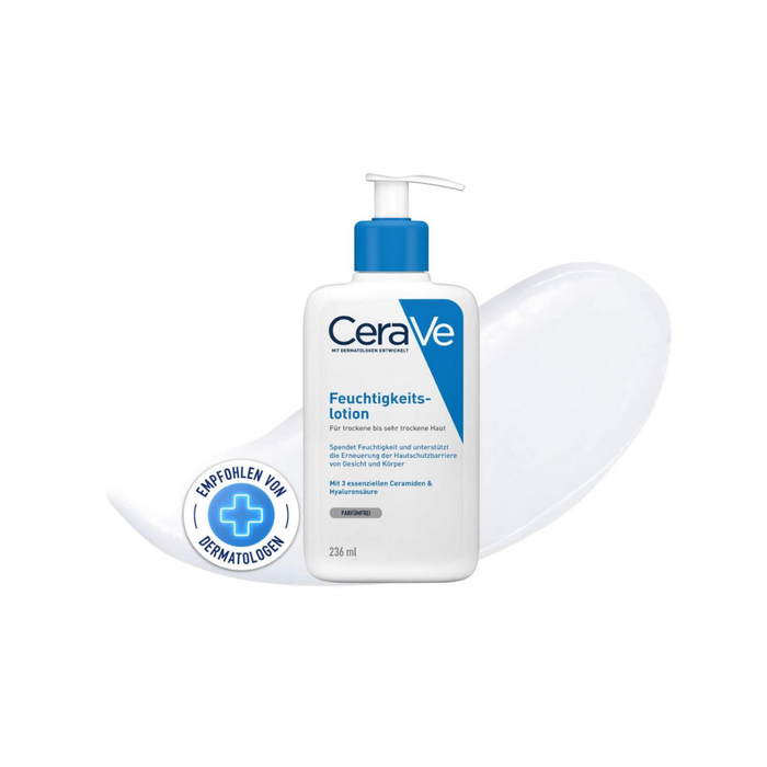 CeraVe Körperlotion mit Pumpspender, Für trockene bis sehr trockene Haut
