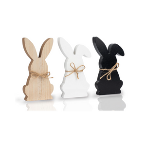 GISELA D Holz Hasen Deko,Osterhase Holz