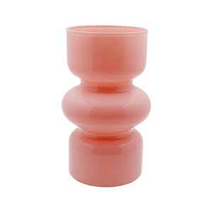 Geometrische Glasvase, Moderne Vasen Hydroponische Glasblumenvase, Tulpenvase Blumenvase Glas, Dekorative Vase für Haus Büro Hochzeit (Rosa)
