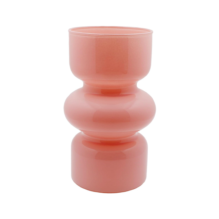 Geometrische Glasvase, Moderne Vasen Hydroponische Glasblumenvase, Tulpenvase Blumenvase Glas, Dekorative Vase für Haus Büro Hochzeit (Rosa)