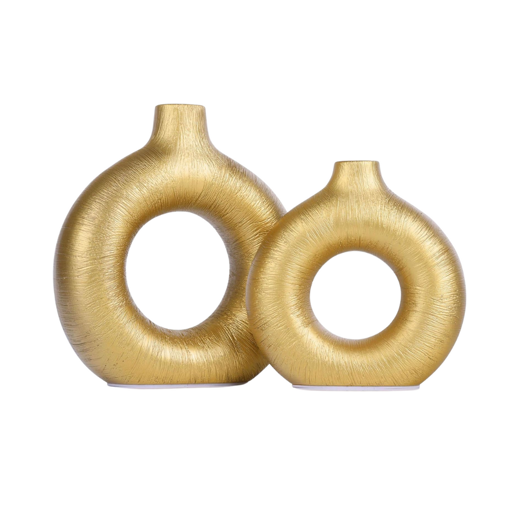 QIANLING-Keramik Donut Vase Set 2 Stück