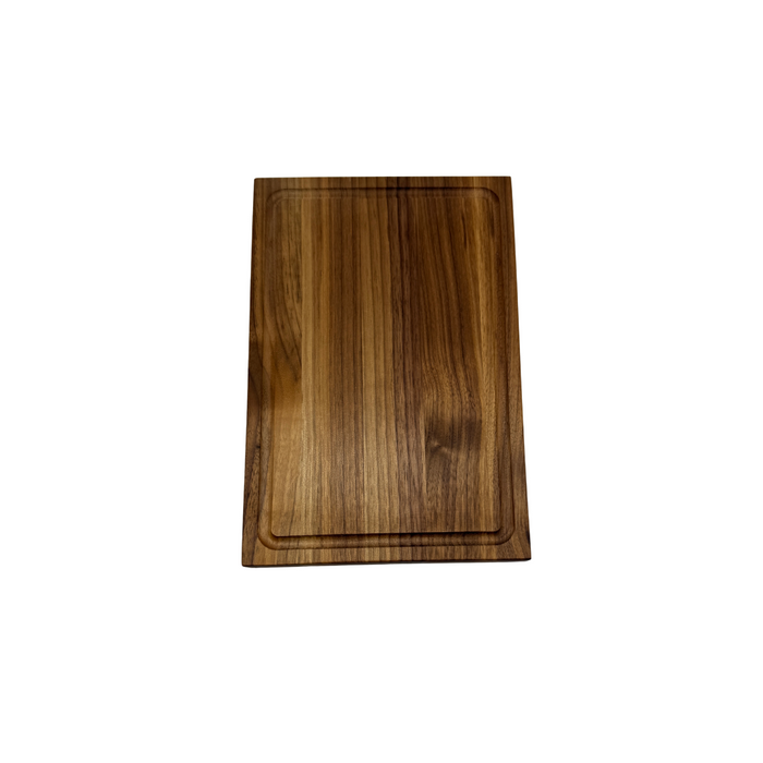 Tranchierbrett aus Walnuss mit Rille geölt- 30x20/2cm