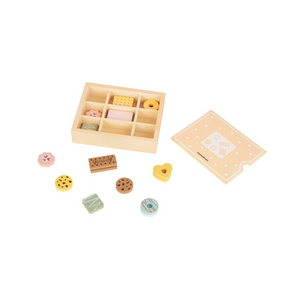 Holzkekse-Set – Spielzeugkekse in Aufbewahrungsbox