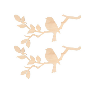 Ideen mit Herz Äste mit Vogel aus Holz