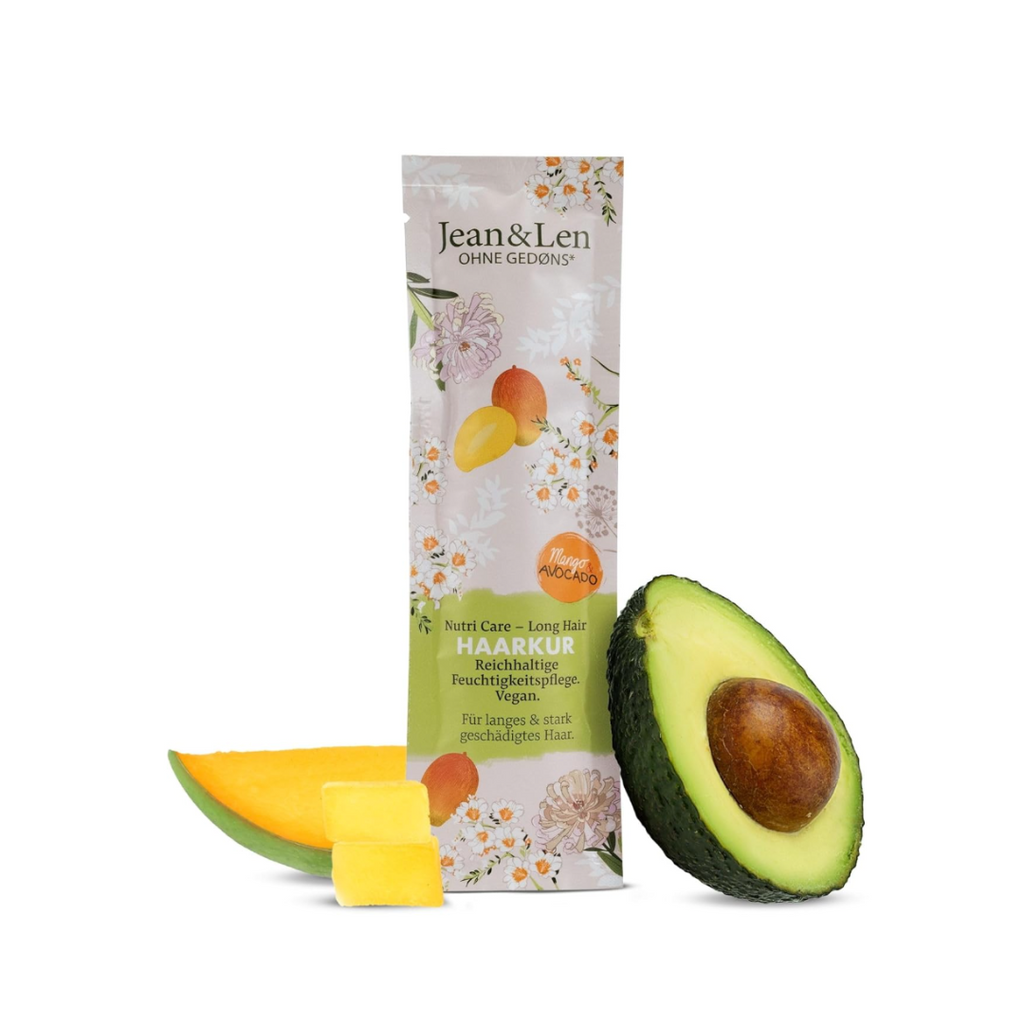 Jean & Len Nutri Care - Long Hair Haarkur Mango & Avocado, reduziert Haarbruch, pflegt langes & stark geschädigtes Haar intensiv