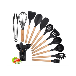 Küchenhelfer Set Kochlöffel Silikon 12 PCS, Küchenutensilien Set BPA-Frei