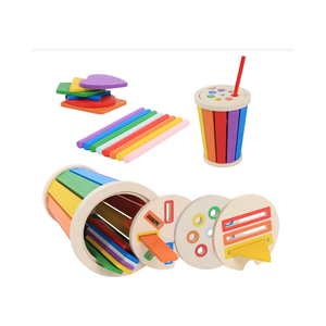 Kinder Montessori Spielzeug Holz Farbe Form Sortierspielzeug, geeignet für Kinder 12 bis 36 Monate alt pädagogisches Lernen sensorisches Spiel