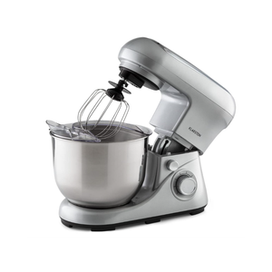 Klarstein Knetmaschine Küchenmaschine zum Backen, 1300W Teigmaschine Klein, 6 Stufen, Schneebesen Rühr- & Knethaken
