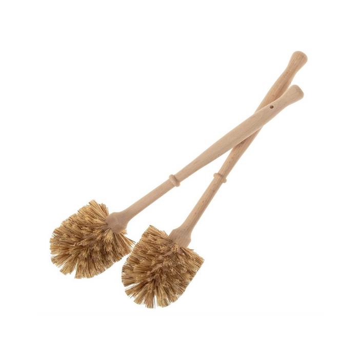 Klobürste 2 x Holz Toilettenbürste WC Bürste Holzgriff Naturborste Naturholz Öko