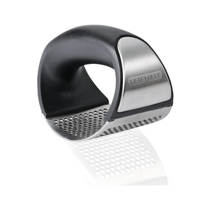 Leifheit Knobi King®, Knoblauchpresse, Knoblauchwippe aus rostfreiem Edelstahl, spülmaschinenfest, garlic press