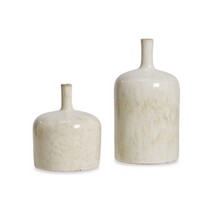 Loberon Vase 2er Set Kurys, Zwei Größen und Formen