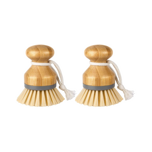 MR.SIGA Bambus Handflächenbürste, Scheuerbürste für Geschirr