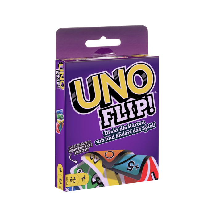 Mattel Games - UNO FLIP! Kartenspiel mit beidseitig bedruckten Karten, neuem Twist und spezieller FLIP-Karte, 2 - 10 Spieler ab 7 Jahren, GDR44