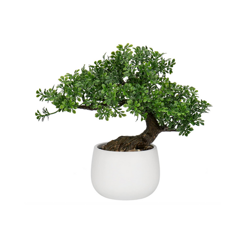 Oairse 25 cm Kunstpflanze Bonsai Baum im Keramiktopf Künstliche Pflanz