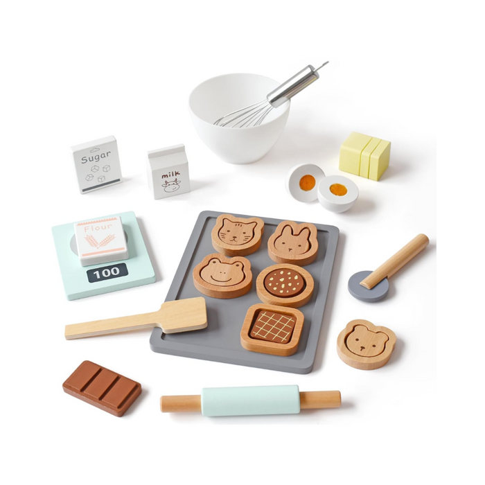 Spielküche Zubehör Holz Keks-Set Kinderküche Zubehör