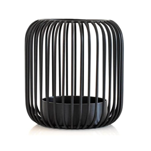 Teelichthalter Schwarz Deko - Aesthetic Room Decor - Kerzenständer - Dekoration Wohnzimmer Modern - Galeara design - (Schwarz - klein)