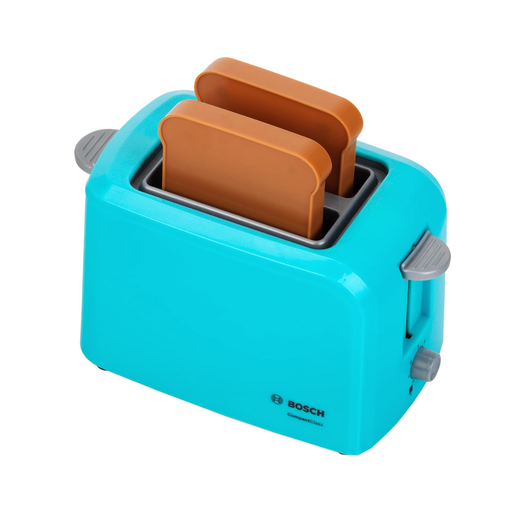 Theo Klein Bosch Toaster mit mechanischer Toastfunktion I Inklusive 2 Scheiben Spielzeugtoast
