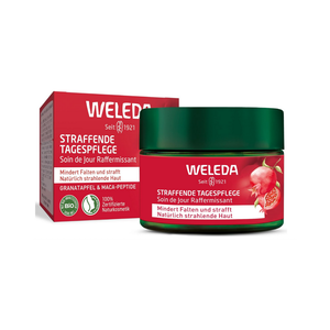 WELEDA Bio Straffende Tagespflege - Naturkosmetik Natural Anti Aging Gesichtscreme mit Granatapfelsamenöl & Maca-Peptiden. Feuchtigkeitscreme mindert Falten & erhöht Elastizität / Spannkraft (1x 40ml)