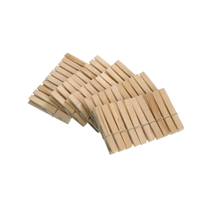 WENKO 50 Wäscheklammern aus FSC® zertifiziertem Holz, umweltfreundliche Holzklammern, Klammern zum Basteln und Dekorieren, je 7 cm, Natur