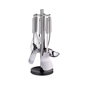 WMF Profi Plus Küchenhelfer Set 7-teilig, Ständer mit 6 Helfern, Schöpflöffel, Schaumlöffel