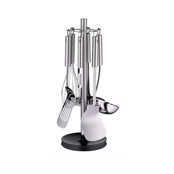 WMF Profi Plus Küchenhelfer Set 7-teilig, Ständer mit 6 Helfern, Schöpflöffel, Schaumlöffel