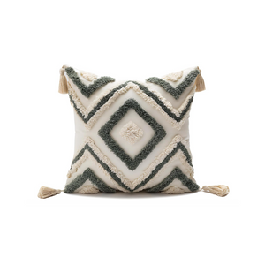 YULUOSHA Dekorative Boho Kissenbezug,Boho Kissen Beige Deko Baumwolle Dekokissen