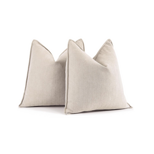 ZWJD Beige Kissenbezug 40x40 2er Set Chenille Kissenbezüge Sofakissen Kissenhüllen mit elegantem Design