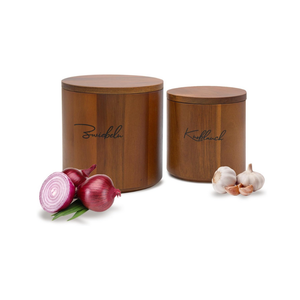 Zwiebel Aufbewahrung & Knoblauch Aufbewahrung [2er Set - Stapelbar
