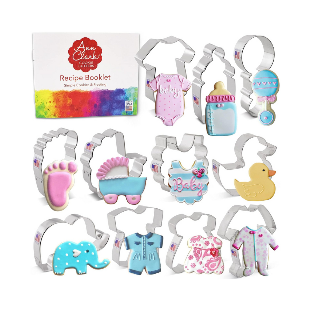 Ann Clark Cookie Cutters 11-teiliges Ausstechformen-Set für Babyparty
