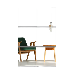 AUFHELLEN - 6er-Set Glas Spiegel 26x26 cm