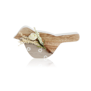 com-four® Dekofigur aus Holz - Vogel für Frühlingsdeko