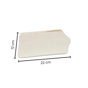 Brettchen Ahorn geschweift 22 x 12 cm 2. Wahl - Abmessungen