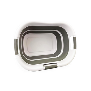 faltbarer Wäschekorb aus Kunststoff, 40 l, zusammenklappbarer Pop-Up-Aufbewahrungsbehälter/Organizer – tragbare Waschwanne