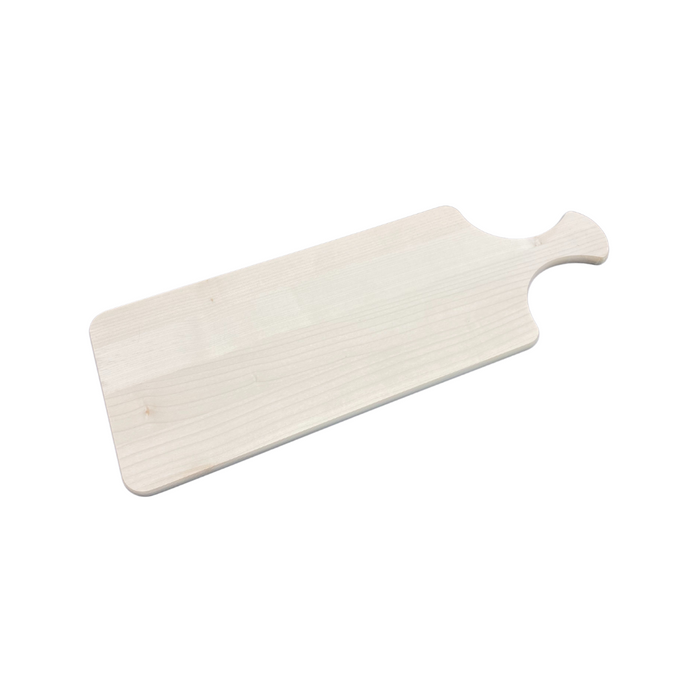 Fleischbrett aus Ahorn mit Griff , 2. Wahl,  22x42x1,4 cm